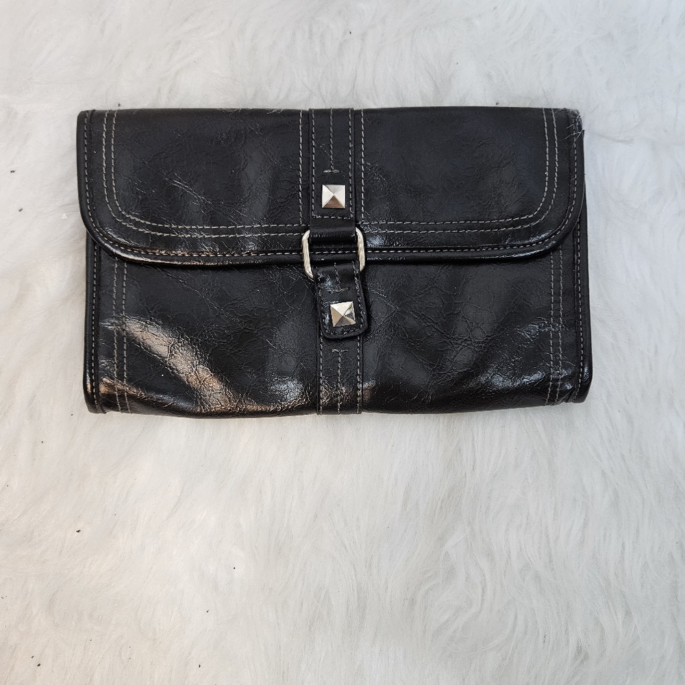 Nine & Co. Black Clutch with Silver Accents